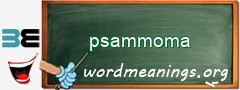 WordMeaning blackboard for psammoma